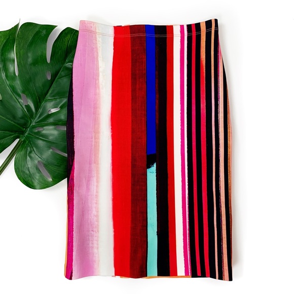 Clover canyon eclipse neoprene striped print skirt - Picture 1 of 5